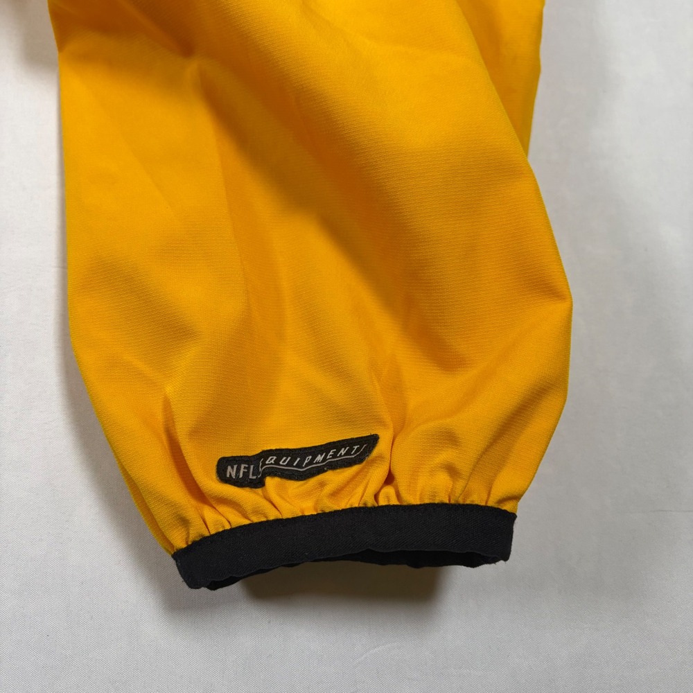 Reebok NFL Green Bay Packers Equipment Quarter Zip Windbreaker Yellow Mens M - Picture 11 of 14